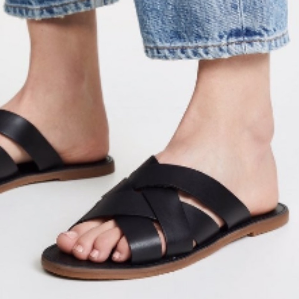 Madewell The Boardwalk Woven Slide Sandal, sz 8.5